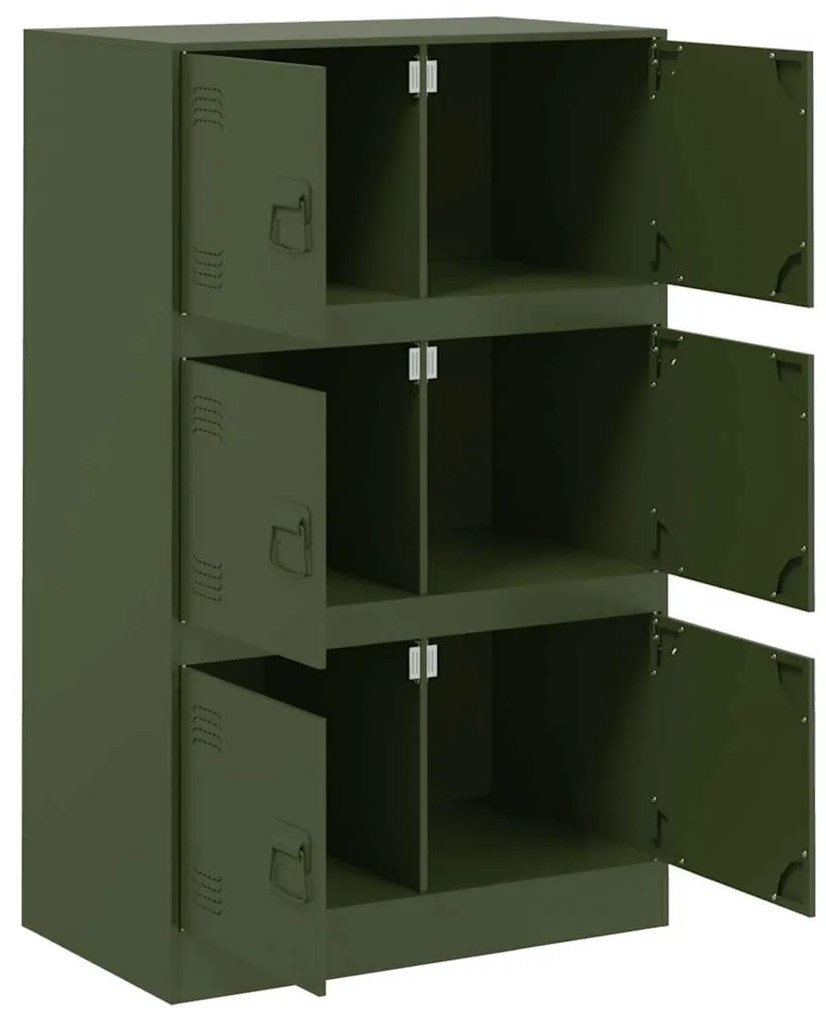 Aparador 67x39x107 cm aço verde azeitona