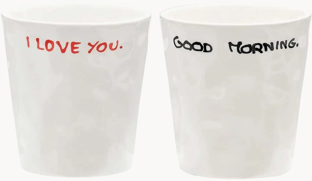 Chávenas de café em cerâmica Perfect Morning, conjunto de 2