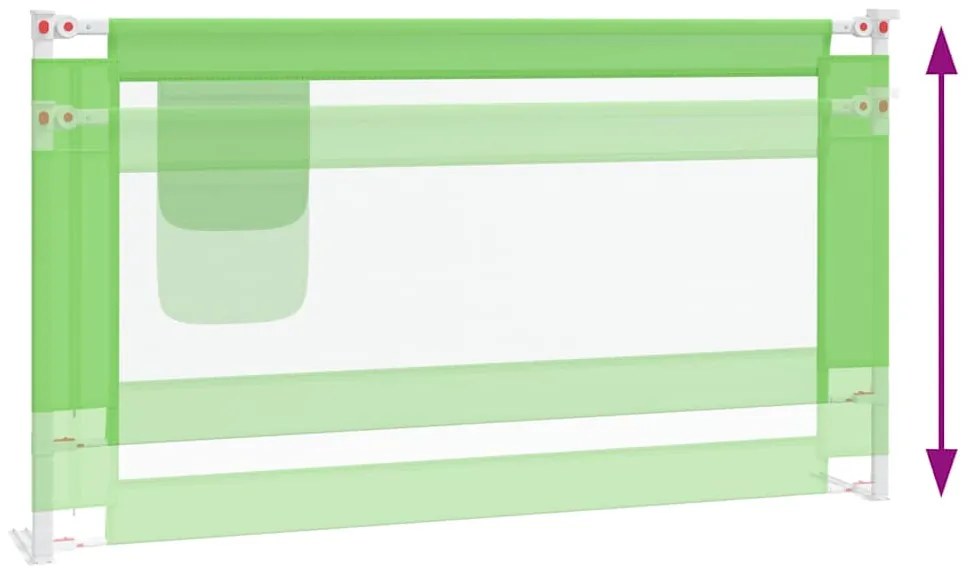 Barra de segurança p/ cama infantil tecido 150x25 cm verde