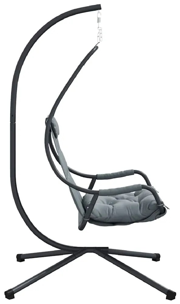 Cadeira Suspensa com Suporte e Almofada Antracite