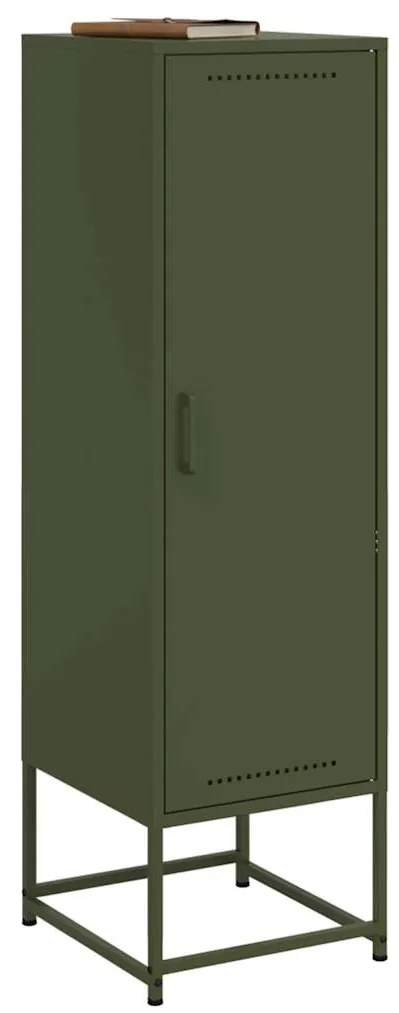 Aparador alto 36x39x123 cm aço verde azeitona