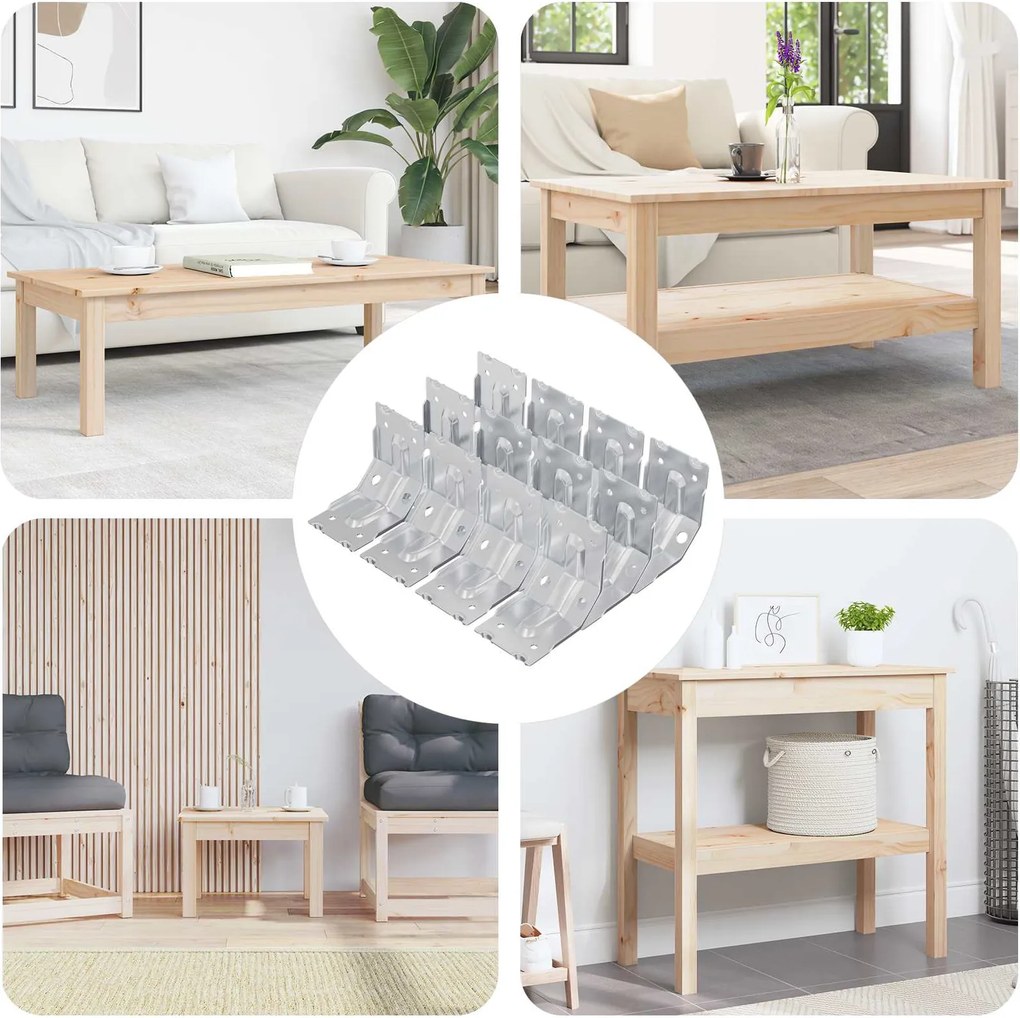 vidaXL Suporte 212 pcs Revestido de zinco 106 x 55 x 1,5mm Aço