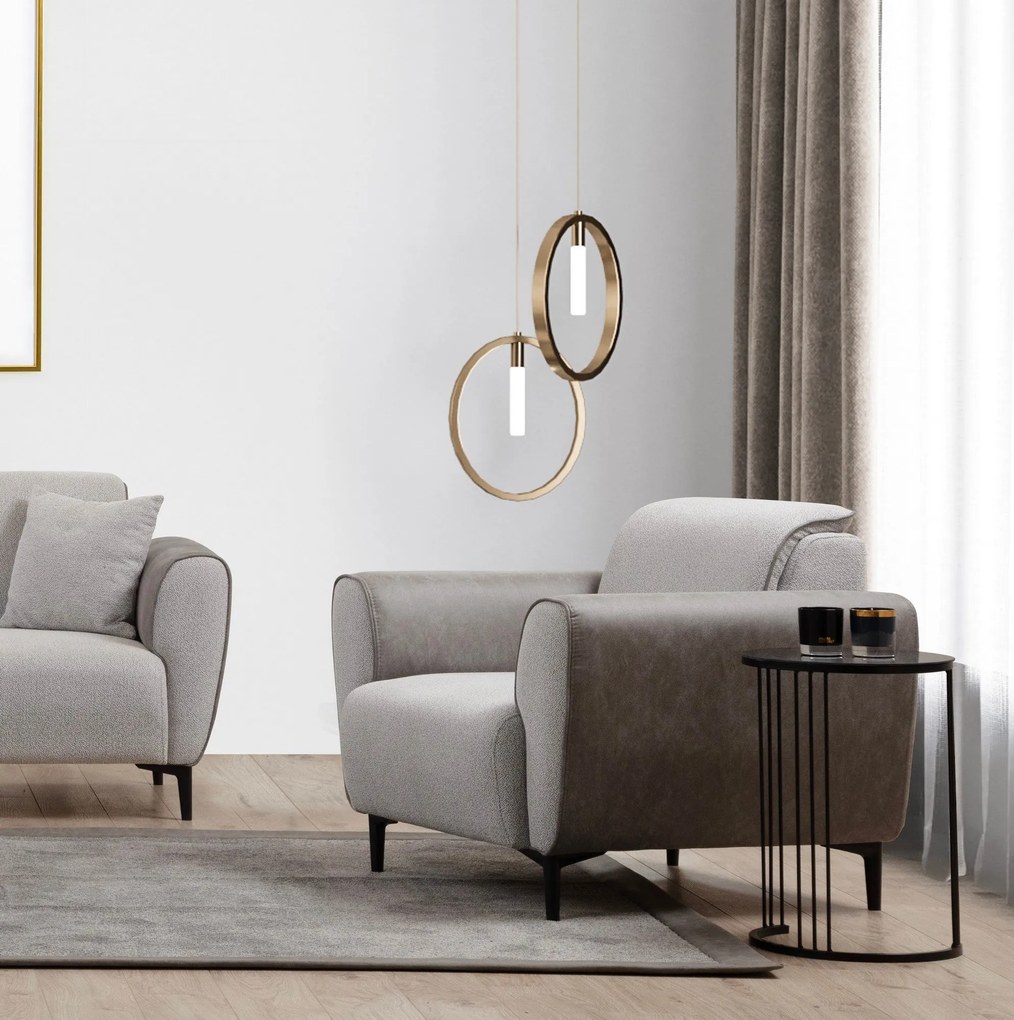 Sofá de 1 Lugar Aren – Cinzento – 100x85x85 cm