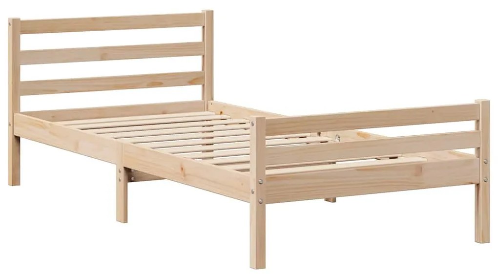 Cama com estante sem colchão 100x200 cm pinho maciço