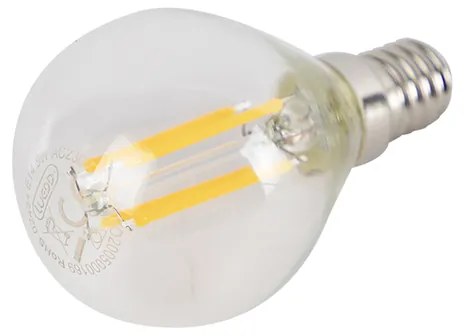Conjunto de 5 Lâmpadas LED E14 reguláveis globo P45 5W 470lm 2700K