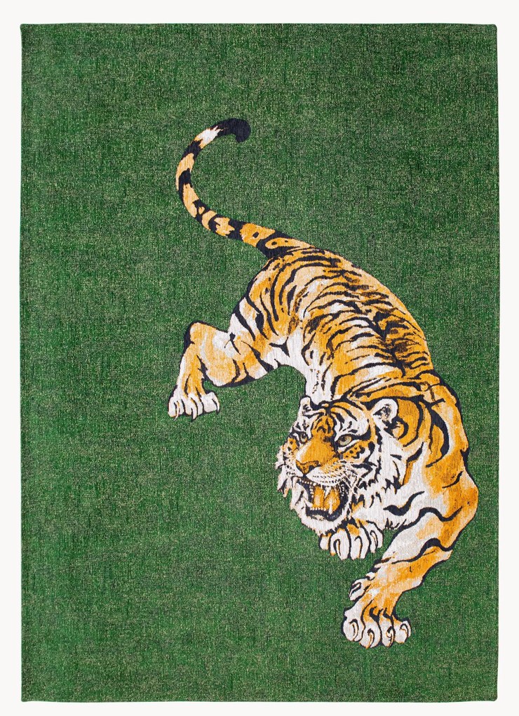 Tapete lavável em jacquard para interior e exterior Tiger