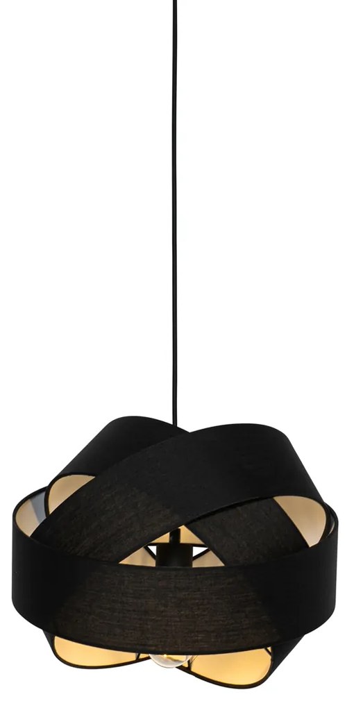 Candeeiro de suspensão moderno preto - Cloth Moderno