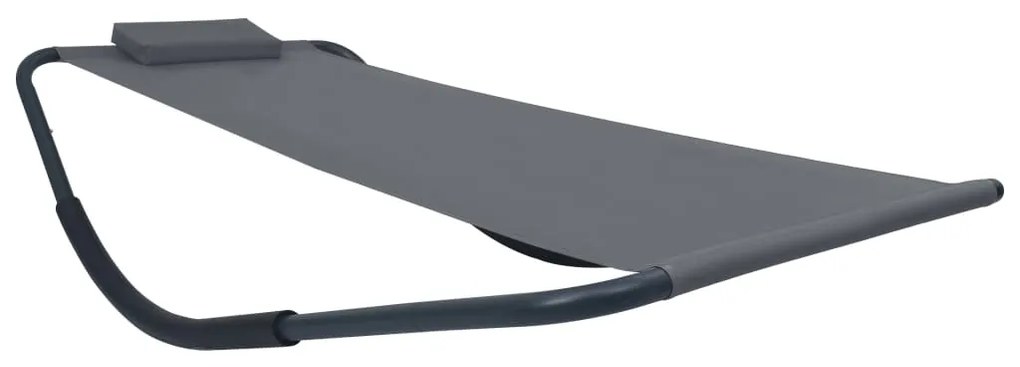 vidaXL Espreguiçadeira de jardim 200x90 cm aço cinzento