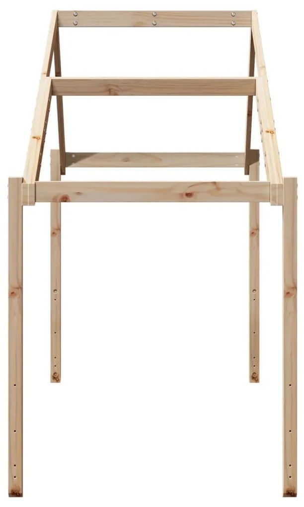 Telhado de cama infantil 213x85,5x144,5 cm madeira pinho maciça