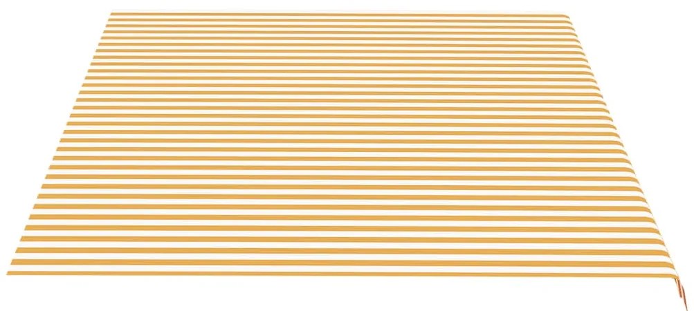Tecido de substituição para toldo 5x3,5 m amarelo e branco