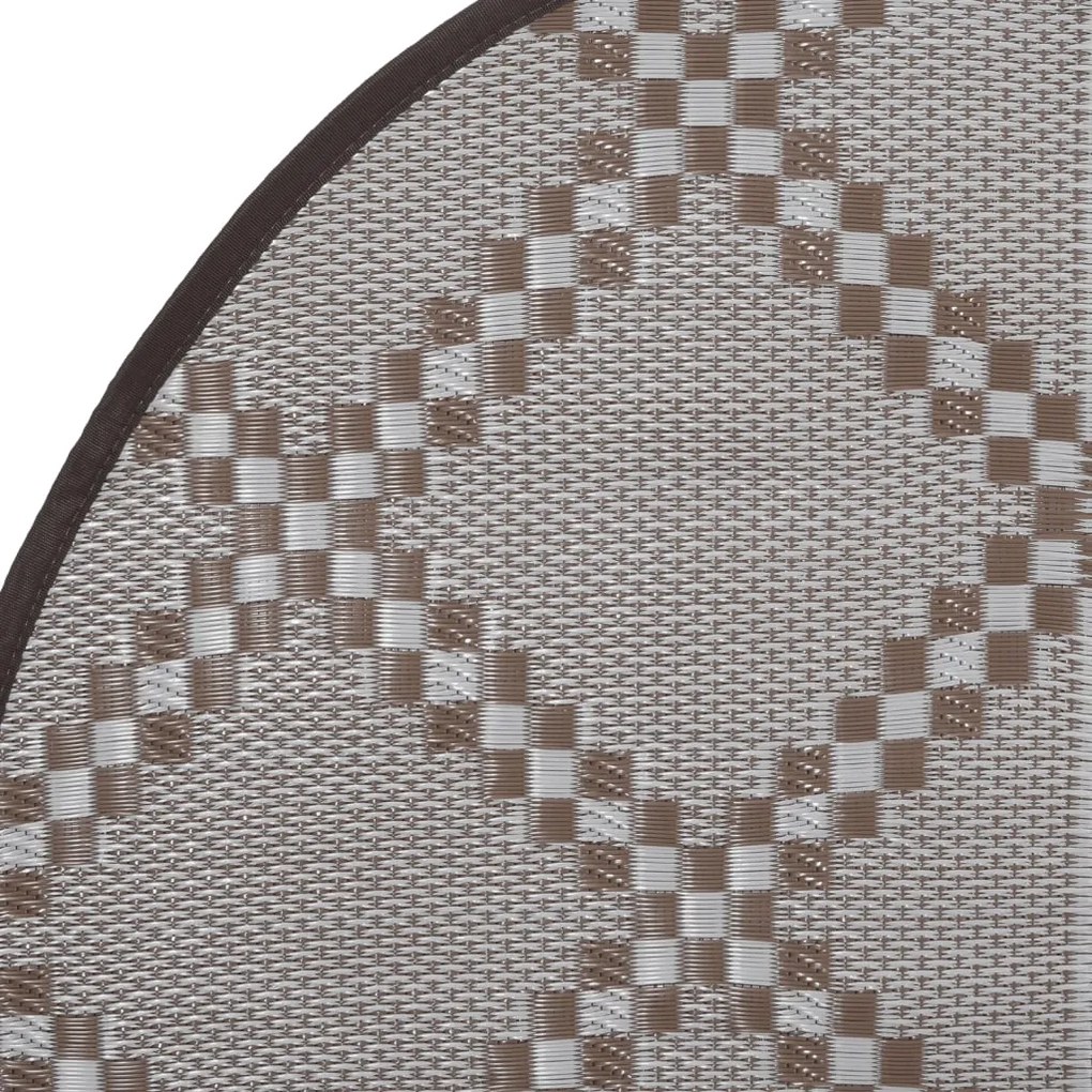 Tapete de exterior Ø120 cm ARAKIL PP castanho