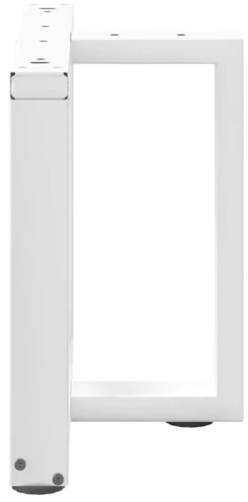 Pés para mesa de centro em forma de T, 2 peças, branco, 50x25x(42-43)