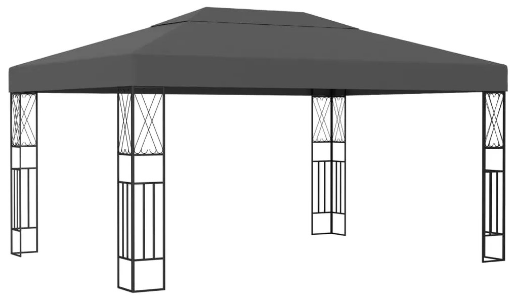vidaXL Gazebo 3x4 m tecido antracite