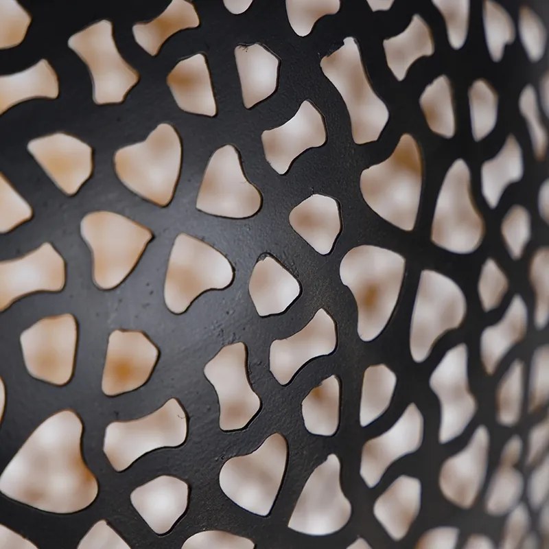 Candeeiro de suspensão oriental preto com dourado 45 cm - Radiante