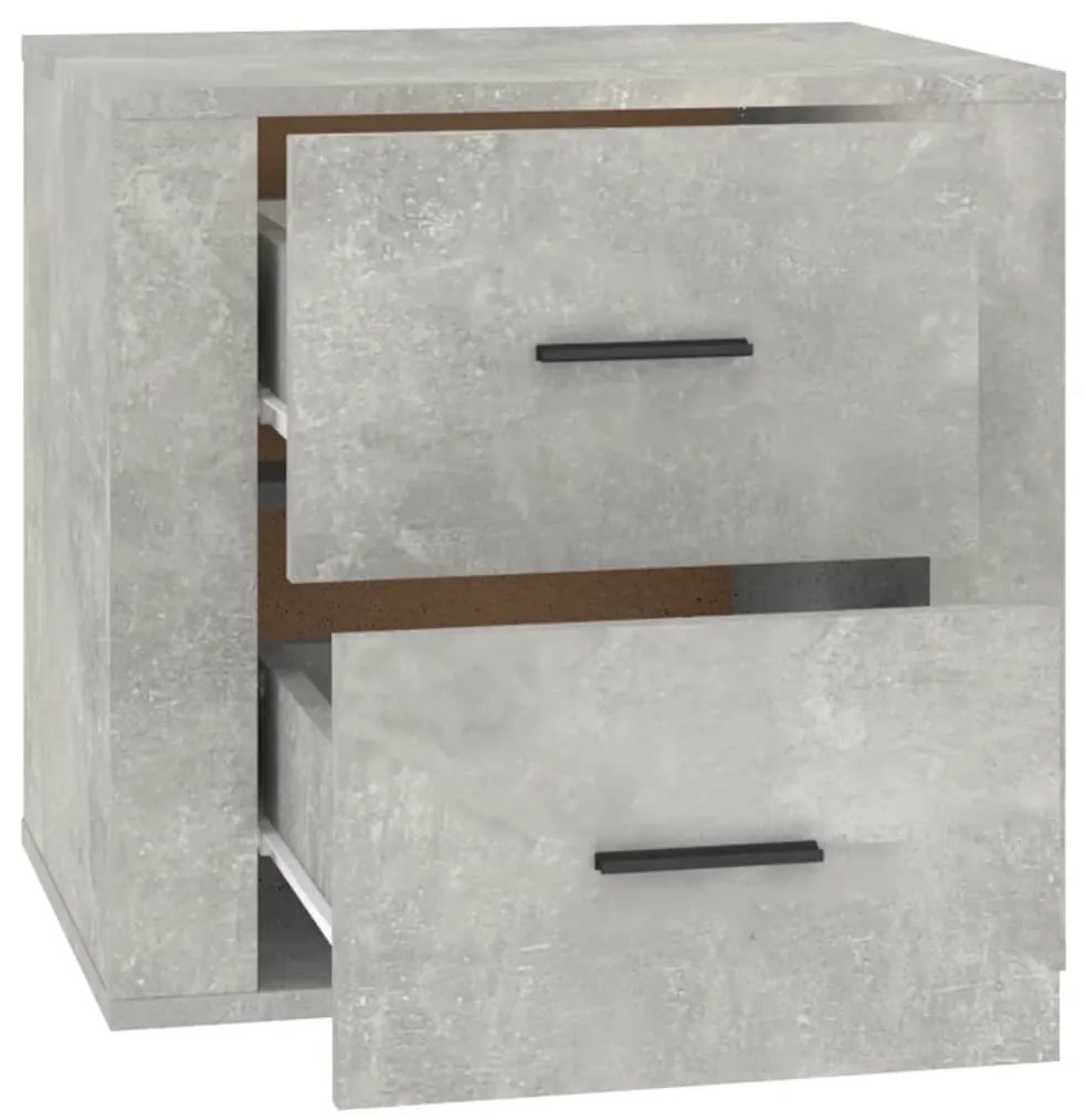 Mesa de cabeceira 50x39x47 cm cinzento cimento