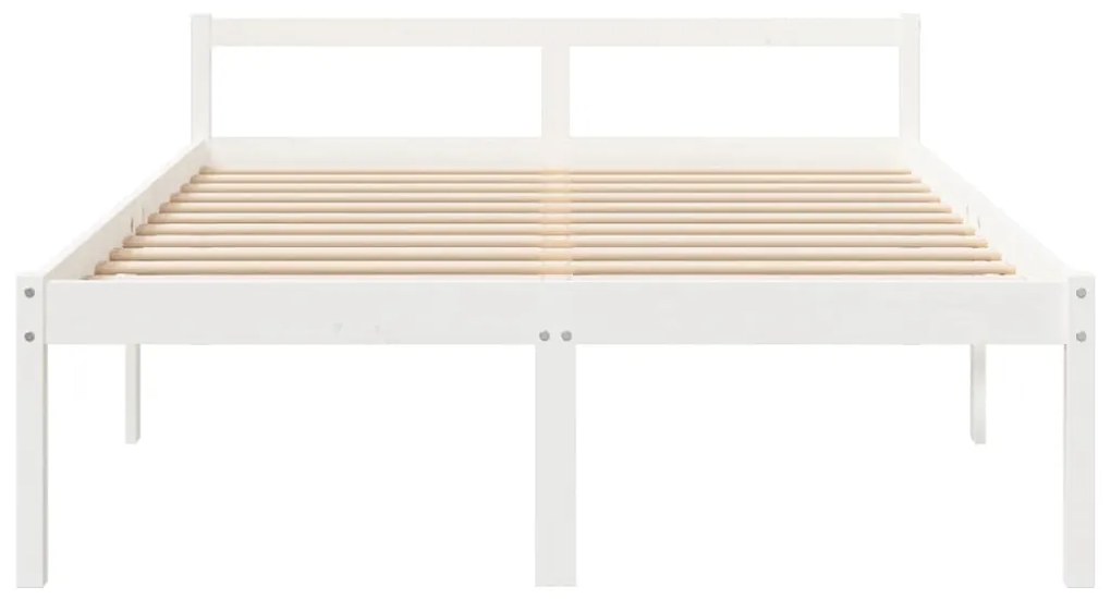Cama para idosos king size 150x200 cm pinho maciço branco