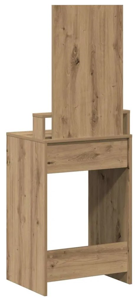 Mesa de Maquiagem vidaXL com Gavetas em Carvalho Artisan 50x41x140 cm