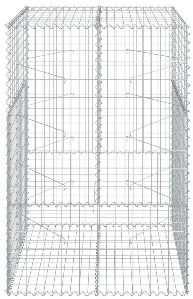 Cesto gabião com cobertura 100x100x150 cm ferro galvanizado