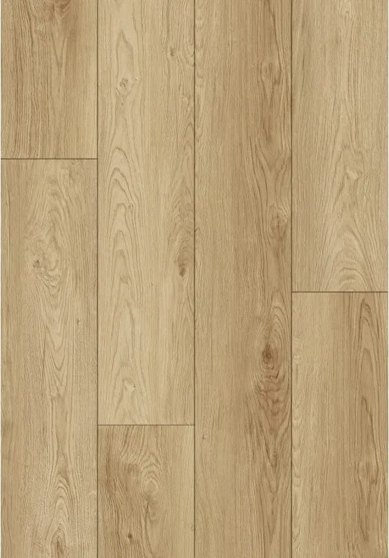 Mexen Anniston amostra de painéis vinílicos SPC 6,5 mm, base IXPE 1,5 mm, 4 V-Fuga, Carvalho - F1038-S