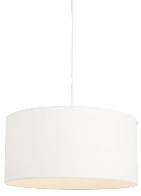 Candeeiro de suspensão moderno branco com máscara branca 50 cm - Combi 1 Moderno