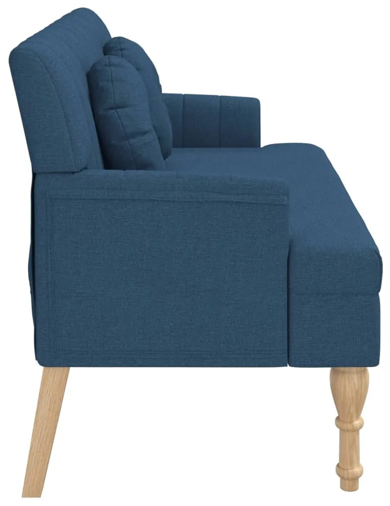 Banco c/ almofadões 113x64,5x75,5 cm tecido azul