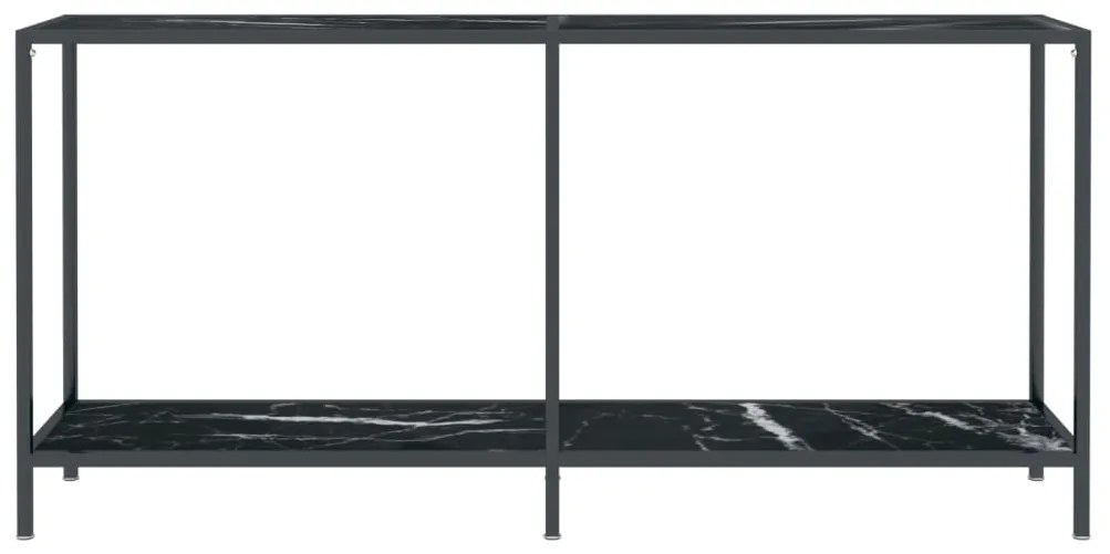 Mesa consola preto 160x35x75,5 cm vidro temperado