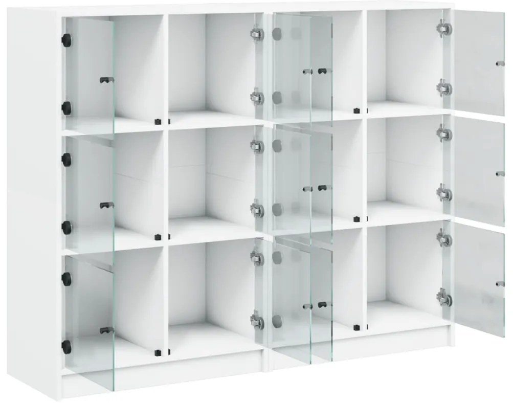 Estante c/ portas 136x37x109 cm derivados madeira branco