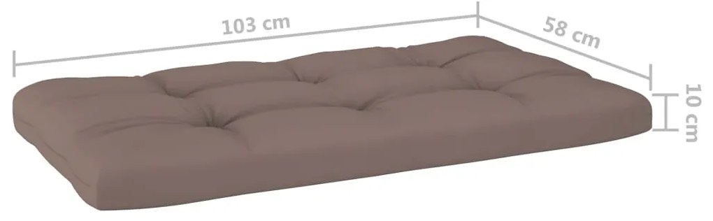 4 pcs conj. lounge paletes c/ almofadões pinho impregnado cinza