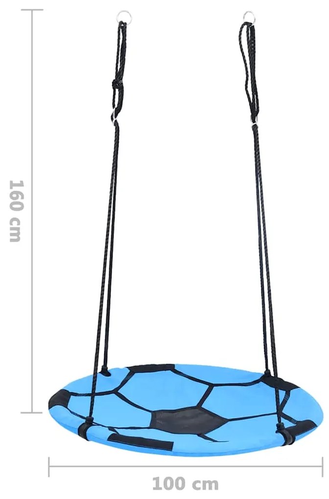 Baloiço estilo ninho com tema de futebol 100 cm