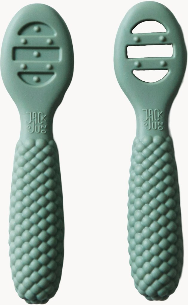 Colheres de silicone para bebé Bubble, conjunto de 2