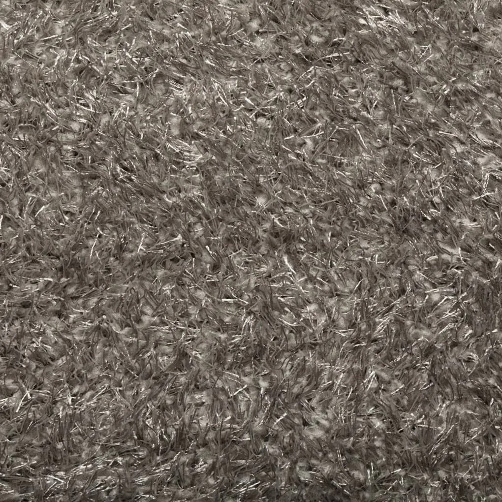 Tapete de pelo alto com aspeto brilhante ISTAN Ø120cm cinzento