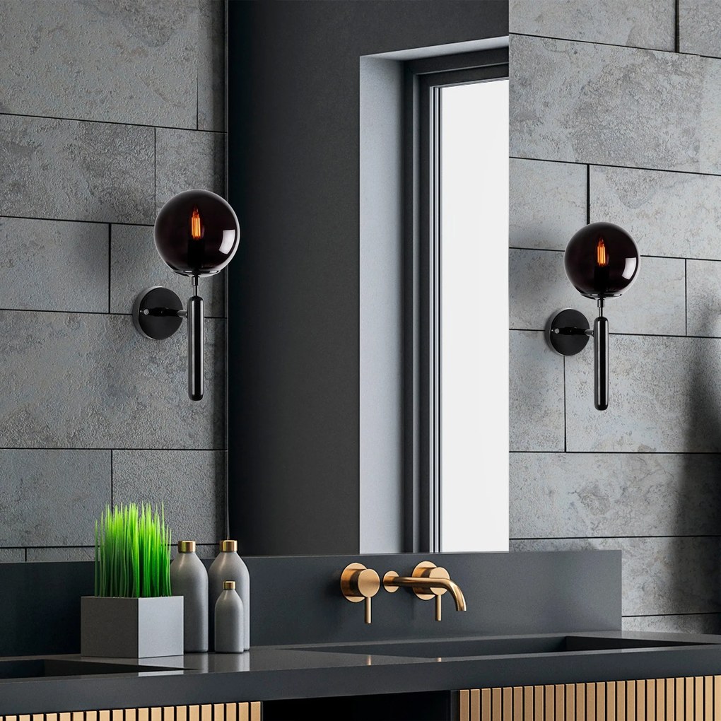 Aplique de Parede King – Preto – 15 x 20 x 40 cm