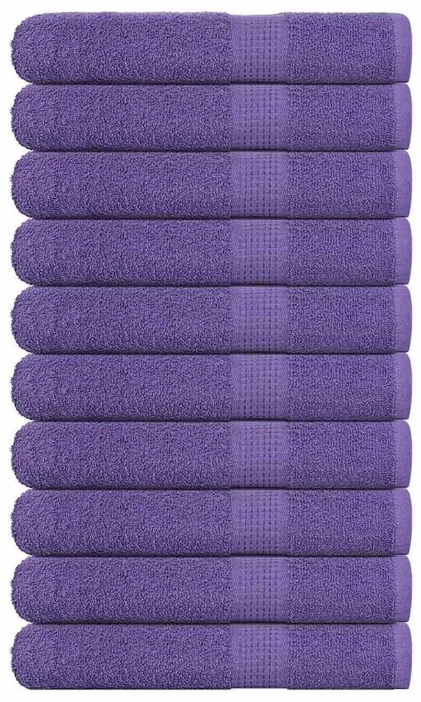 Toalhas 10 pcs 100x200 cm 360 gsm 100% algodão roxo