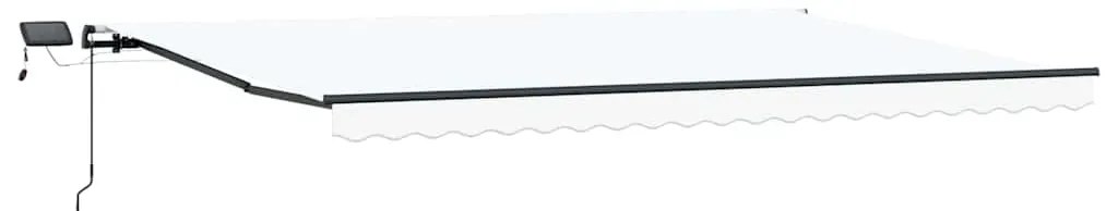 Toldo Retrátil Manual com LED Branco 500x350 cm