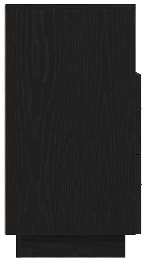 Mesa de cabeceira com 2 gavetas 36x36x68 cm preto