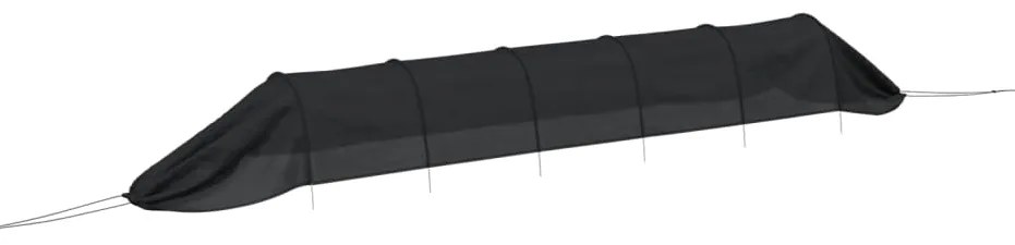 Túneis de rede 4 pcs aço e polietileno preto