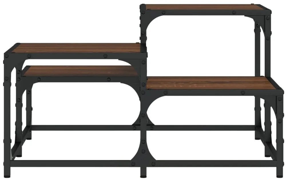 Mesa de centro 68x68x40 cm derivados madeira carvalho castanho