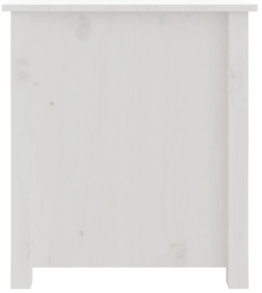Mesa de centro 71x49x55 cm pinho maciço branco