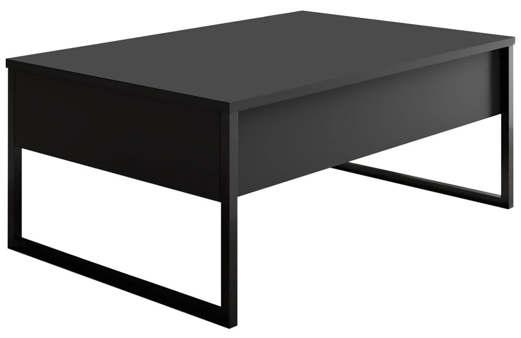 Conjunto de Mobiliário de Sala Luxe Set – Preto Antracite – TV Stand: