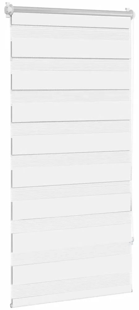 Estore de rolo 80 x 150 cm, linhas de zebra / Branco