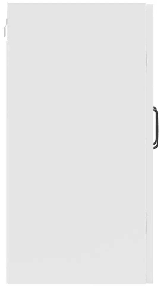 Armário parede de cozinha porta vidro Kalmar branco alto brilho