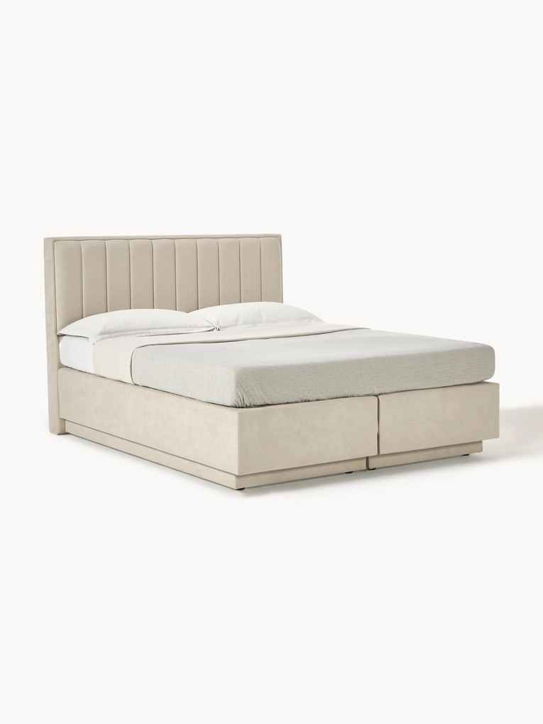 Cama boxspring Livia com espaço de arrumação