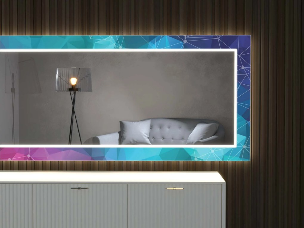 Espelho LED com decoração D4