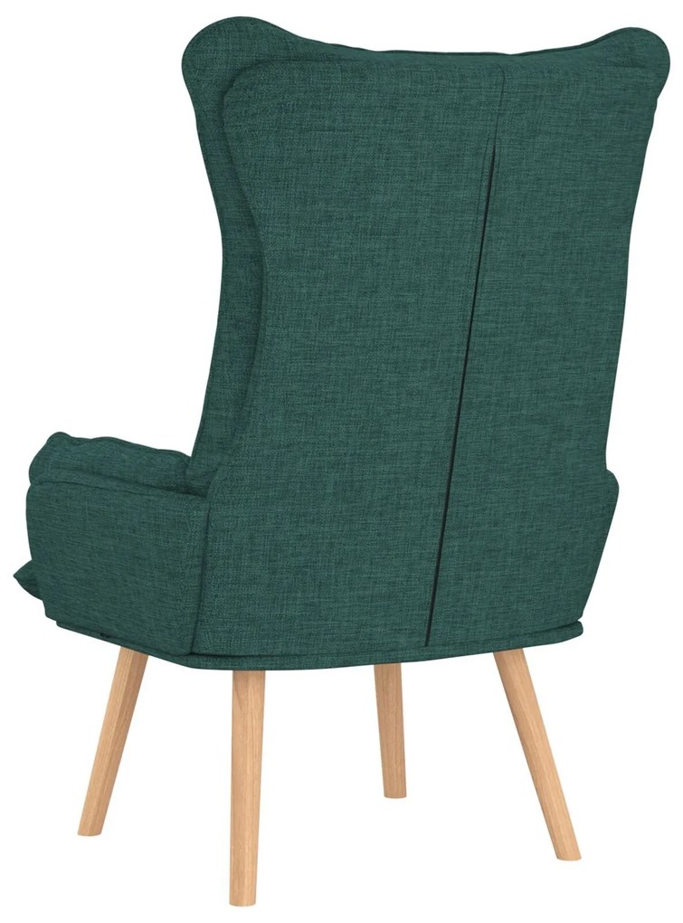 Poltrona Relaxante vidaXL Verde Escuro em Tecido