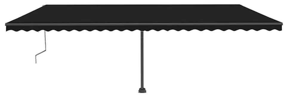 Toldo automático com LED e sensor de vento 600x300 cm antracite