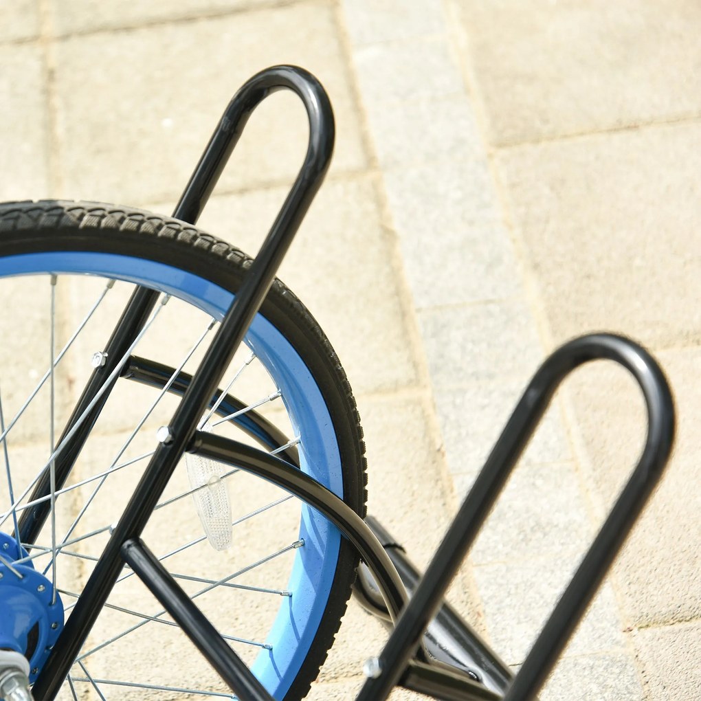 Suporte de estacionamento cruzado para 2 bicicletas Estável Fácil de montar Portátil  60x54x57cm Preto