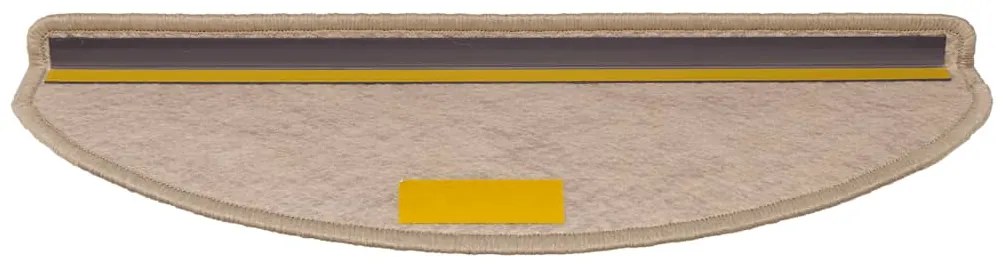 Tapetes escada adesivos aspeto sisal 30pcs 65x21x4cm cor areia