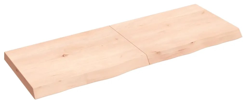 vidaXL Prateleira de parede 140x50x(2-6)cm carvalho maciço não tratado