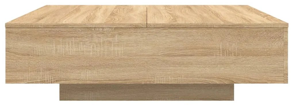 Mesa de centro com luzes LED 100x100x31 cm carvalho sonoma
