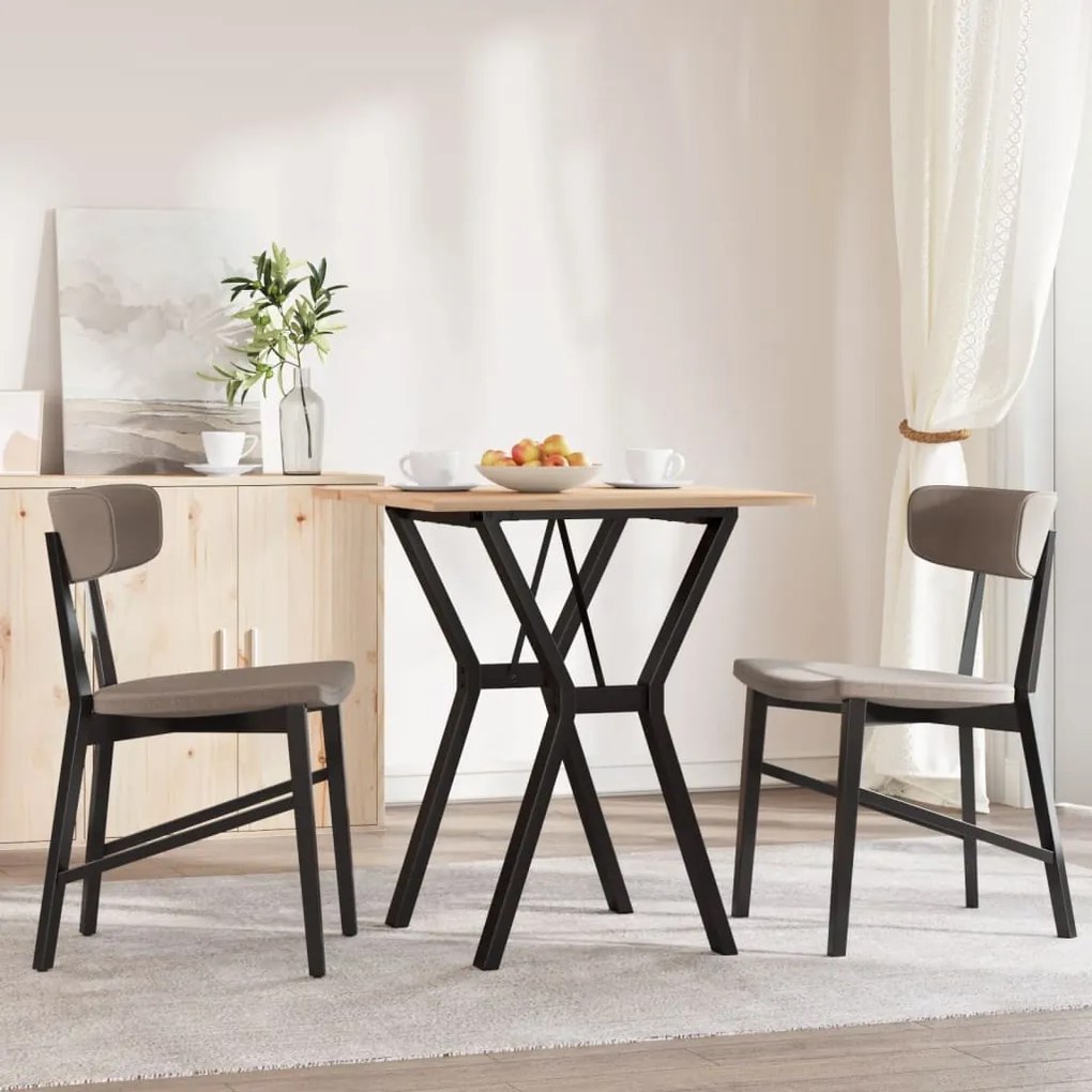 Mesa de jantar estrutura em Y 60x60x75 cm pinho e aço